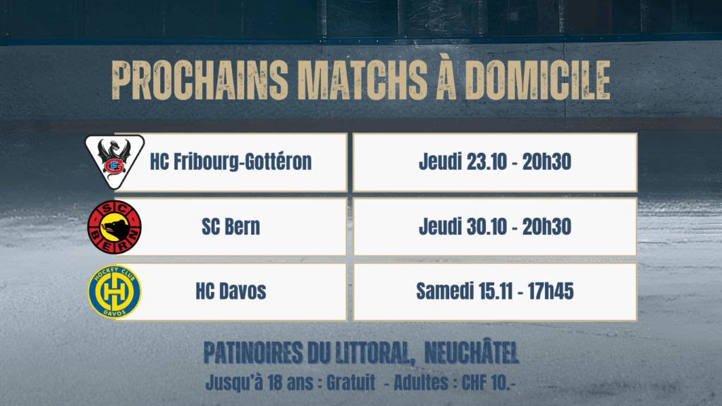 Prochains matchs à domicile_23, 30.10 _ 15.11