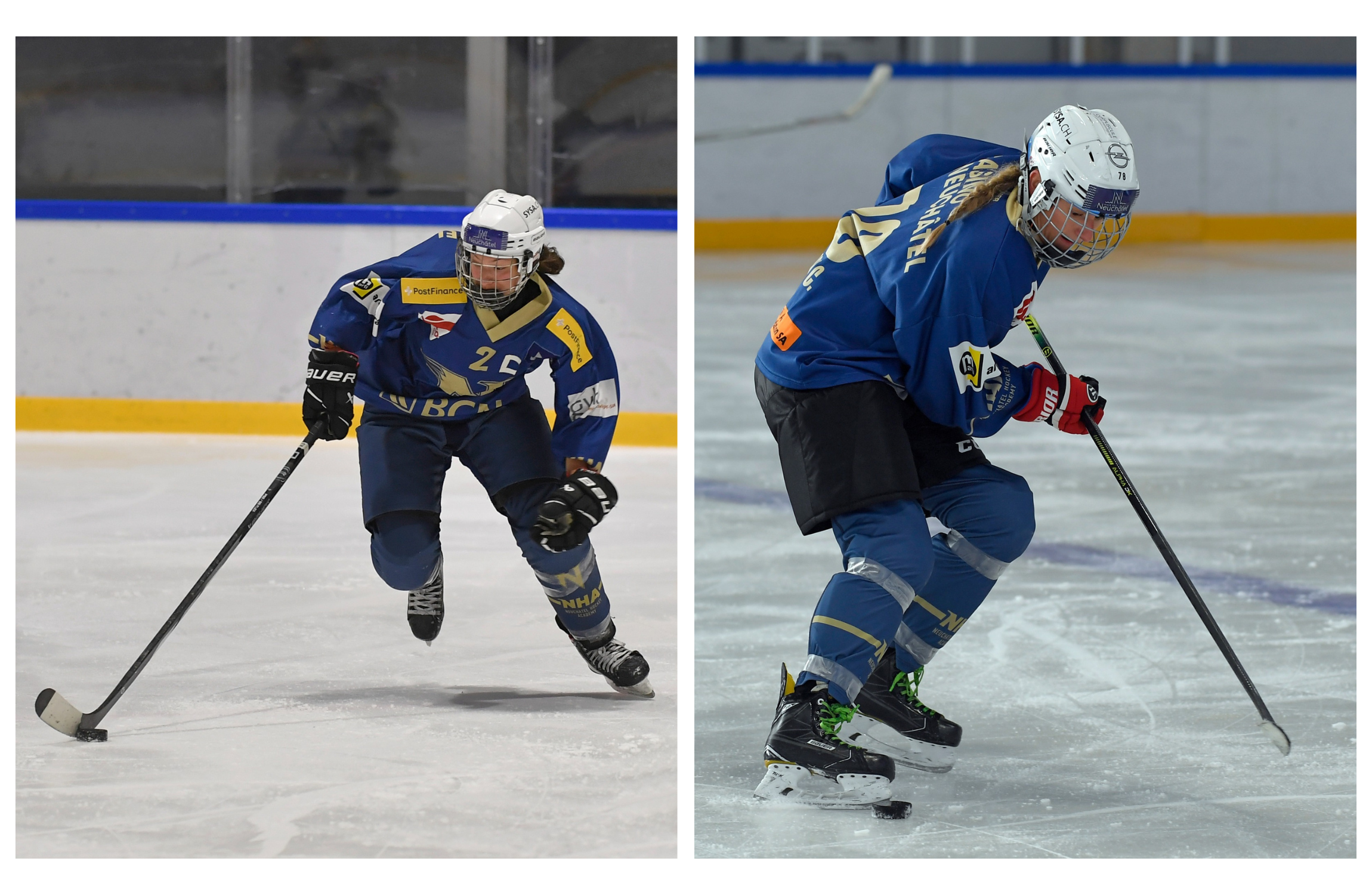 Les visages de la NHA_Hockey féminin_Inès Berset et Caroline Werro